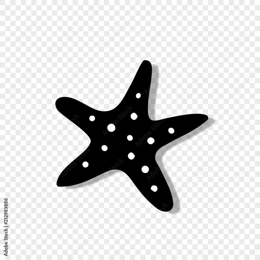 starfish icon isolated on transparent background. starfish icon isolated on transparent background.