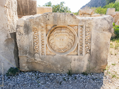 ancient ruins in Antalya Turkey © filiz