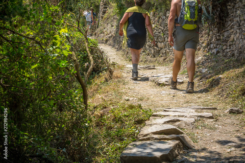 Horizontal View of the Path betewwn Corniglia and Vernazza at Summer. photo