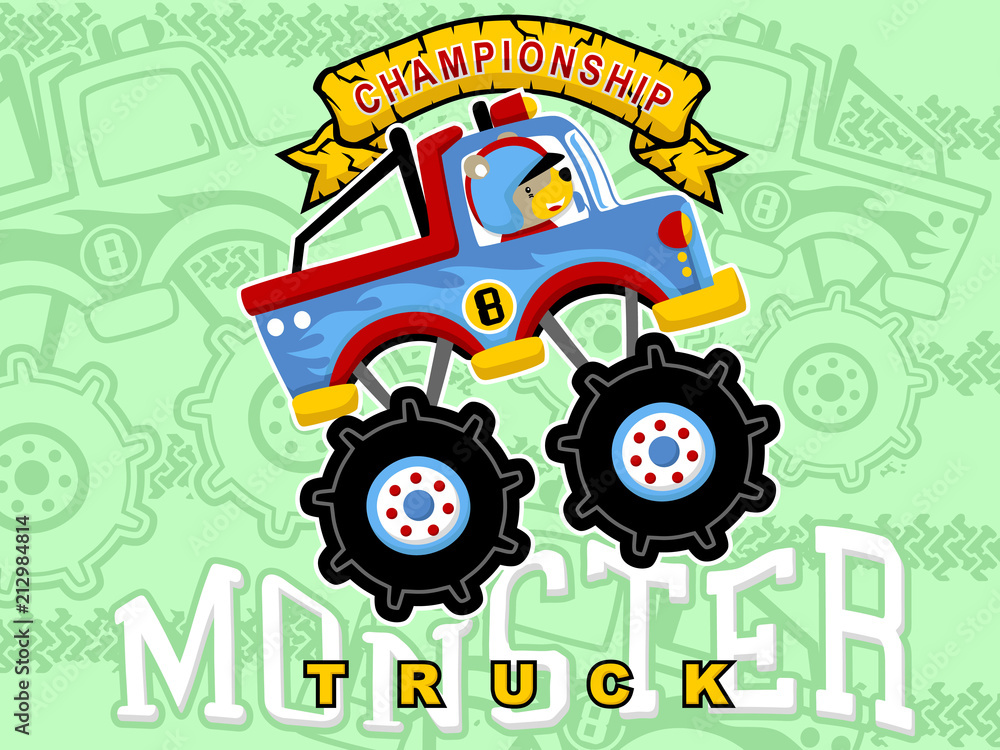 cartoon vector of monster truck