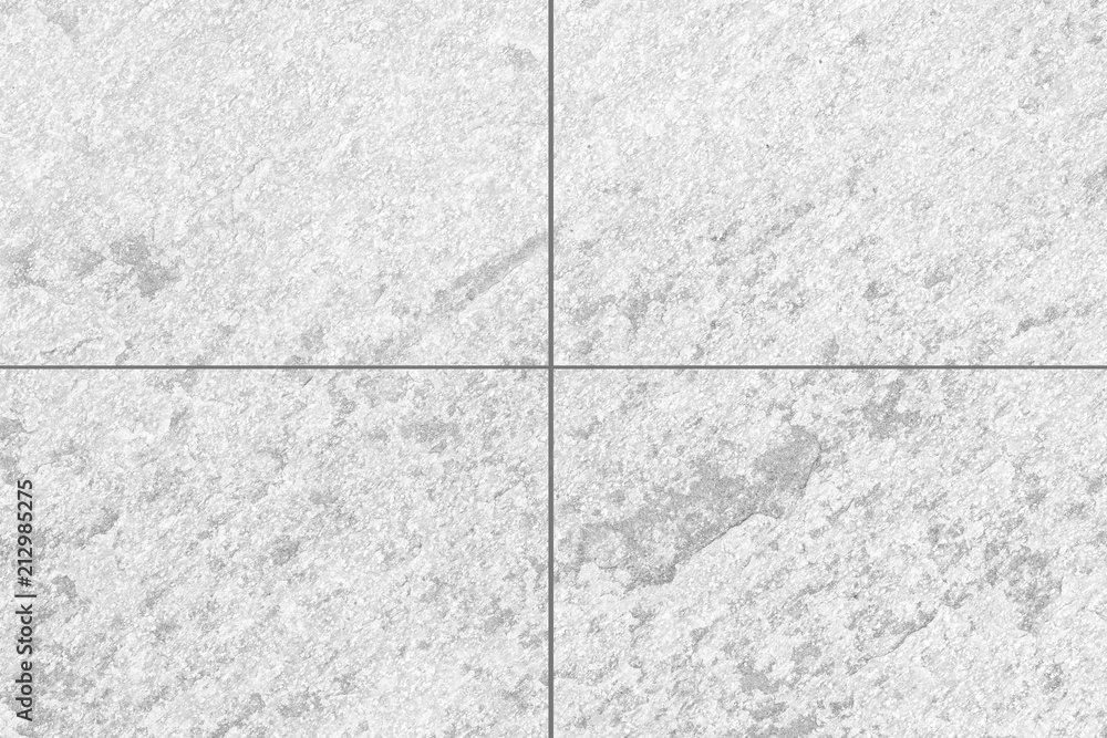 Fototapeta premium White granite stone tile floor pattern and seamless background