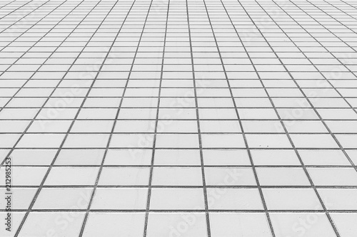 Outdoor white stone tile floor pattern and background