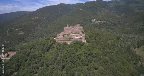 Aerial, Above Castell de Requesens, Spain - native Version photo