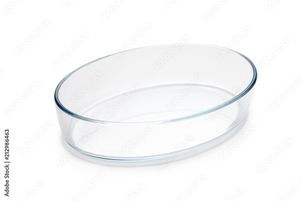 Empty glass plate isolated on white background Empty glass plate isolated on white background