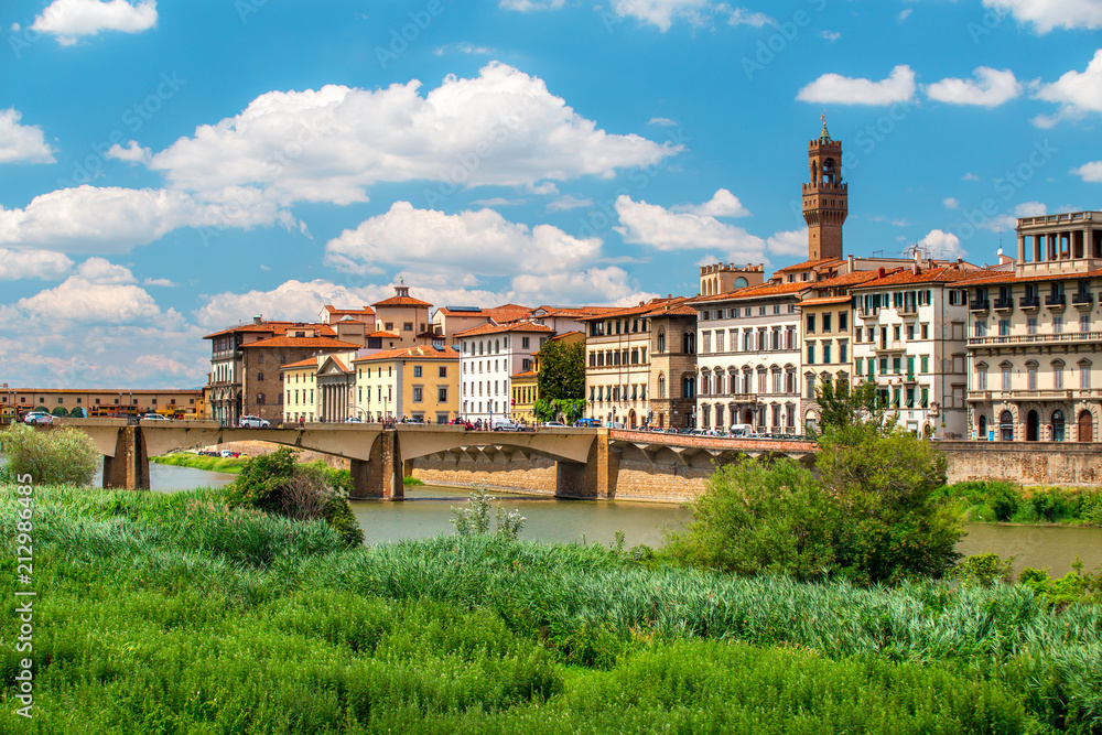 Florence cityscape with Arno river