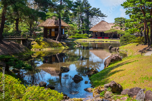 Oyakuen medicinal herb garden in the city of Aizuwakamatsu, Fukushima, Japan