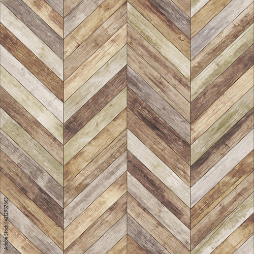 Seamless wood parquet texture (chevron old)