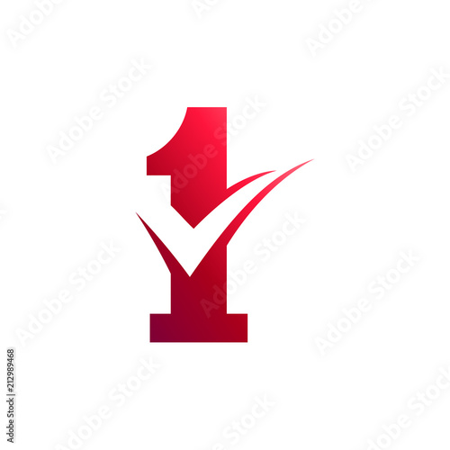 1 Logo, Number One Logo With Checklist