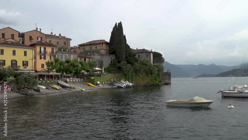 ship boat como lake small village varenna