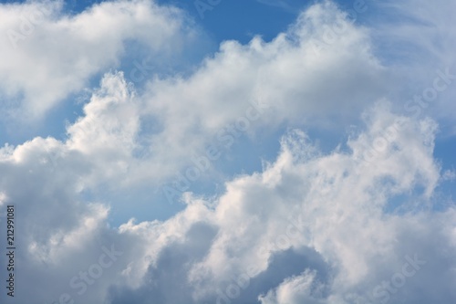 Clouds in the blue sky for background