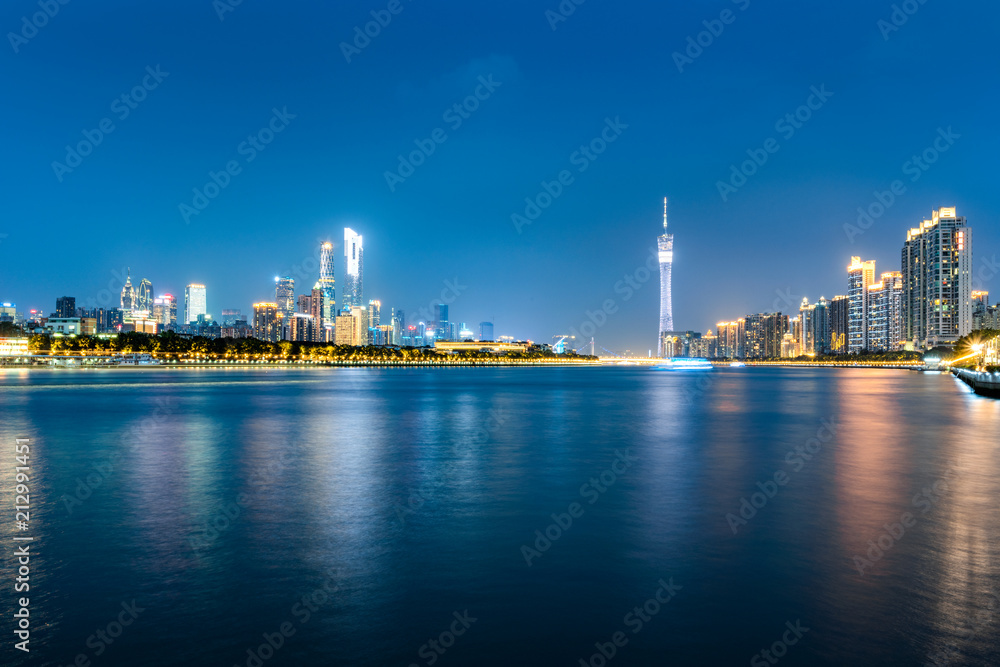 The skyline of the night in Guangzhou