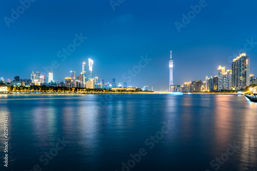 The skyline of the night in Guangzhou