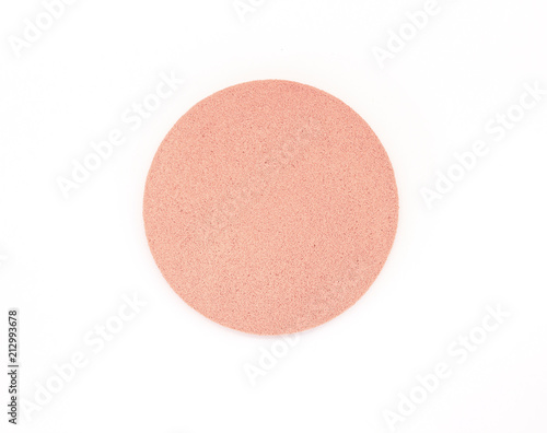 Cosmetic sponge on white background. (Cilpping path)