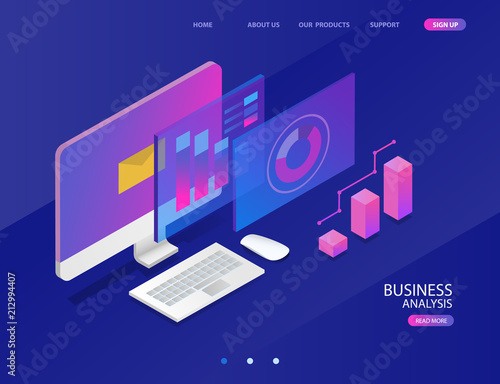 business analysis vector il...
