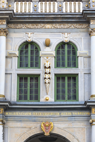 17th century Golden Gate (Long Street Gate), decorative facade, Gdansk, Poland