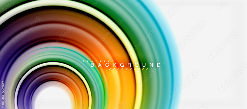 Rainbow fluid color line abstract background - swirl and circles, twisted liquid colours design, colorful marble or plastic wavy texture backdrop, multicolored template for business or technology Rainbow fluid color line abstract background - swirl and circles, twisted liquid colours design, colorful marble or plastic wavy texture backdrop, multicolored template for business or technology