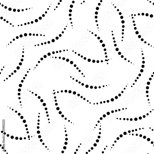 Polka black seamless pattern