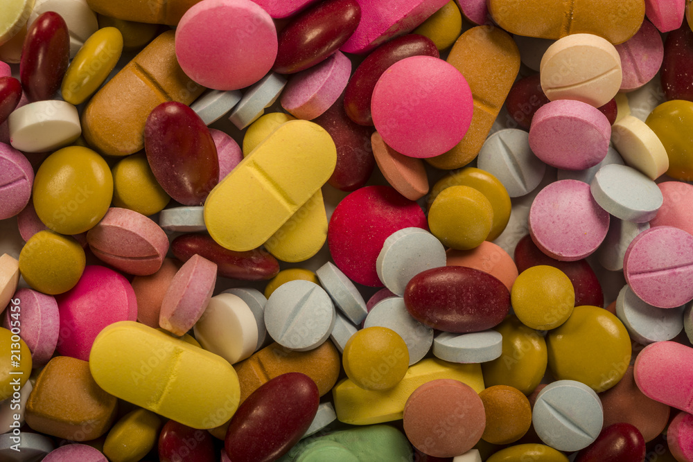 Stack of colorful pills Stack of colorful pills