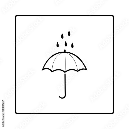 Umbrella in square sign