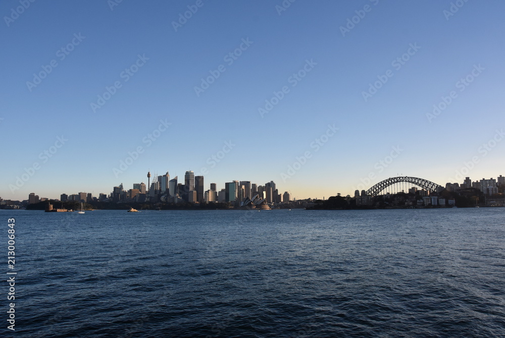 View of Sydney's skyline and Sydney Harbour from Cremorne Point.