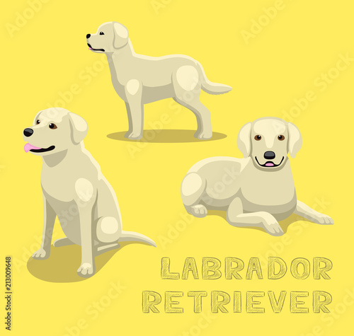 Dog Labrador Retriever Cartoon Vector Illustration