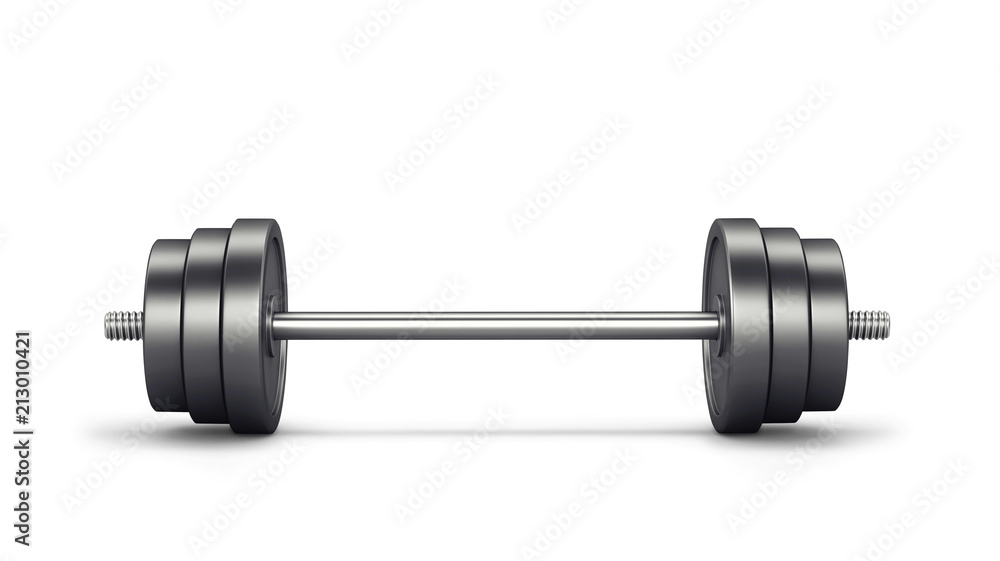 Barbell isolated on white with clipping path Barbell isolated on white with clipping path