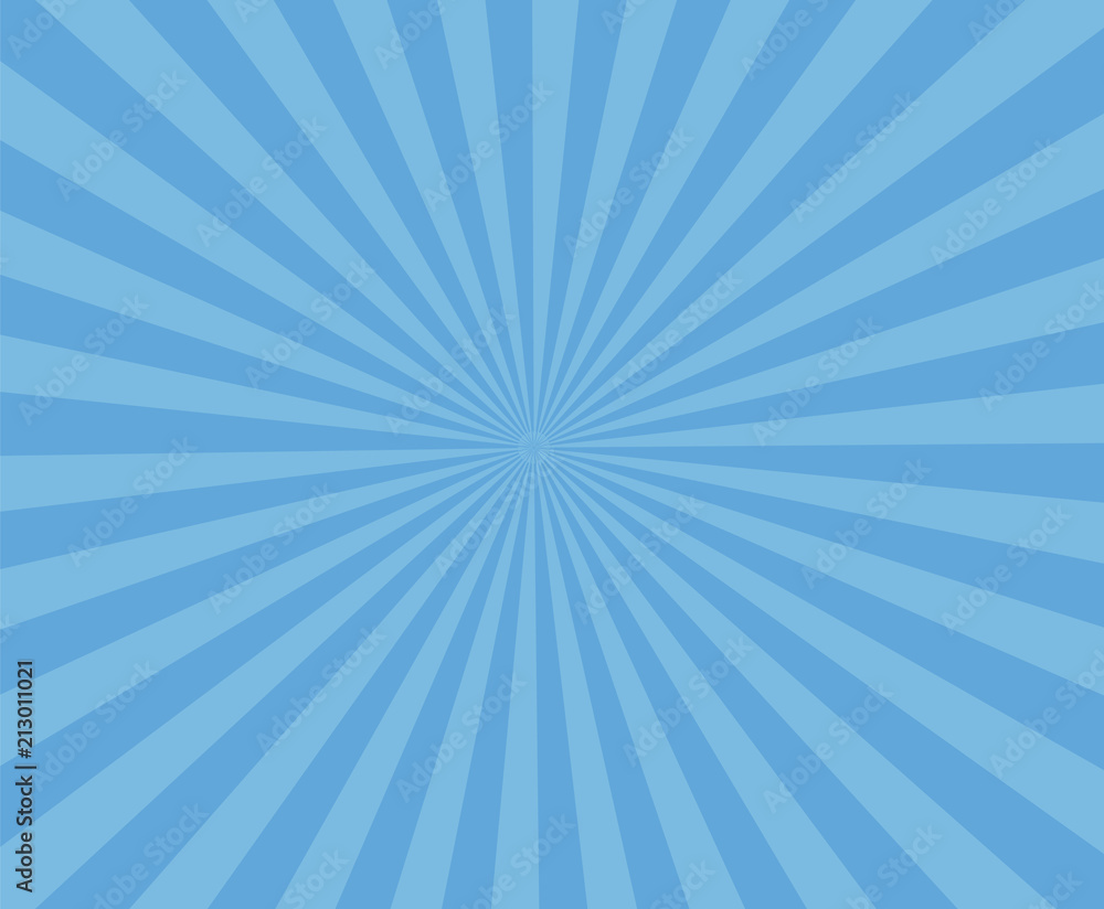 blue art striped background. modern stripe rays background. abstract blue background with sun rays.