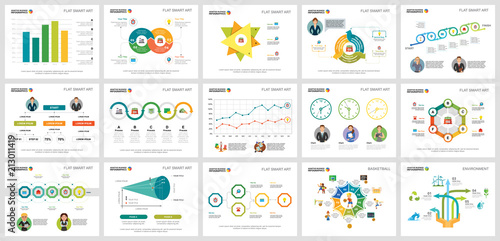 Colorful basketball and ecology concept infographic charts set. Business design elements for presentation slide templates. For corporate report, advertising, leaflet layout and poster design.