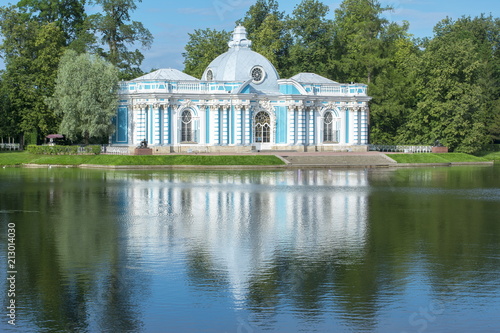 Grotto pavilion in Catherine park in summer, Tsarskoe Selo, St. Petersburg, Russia