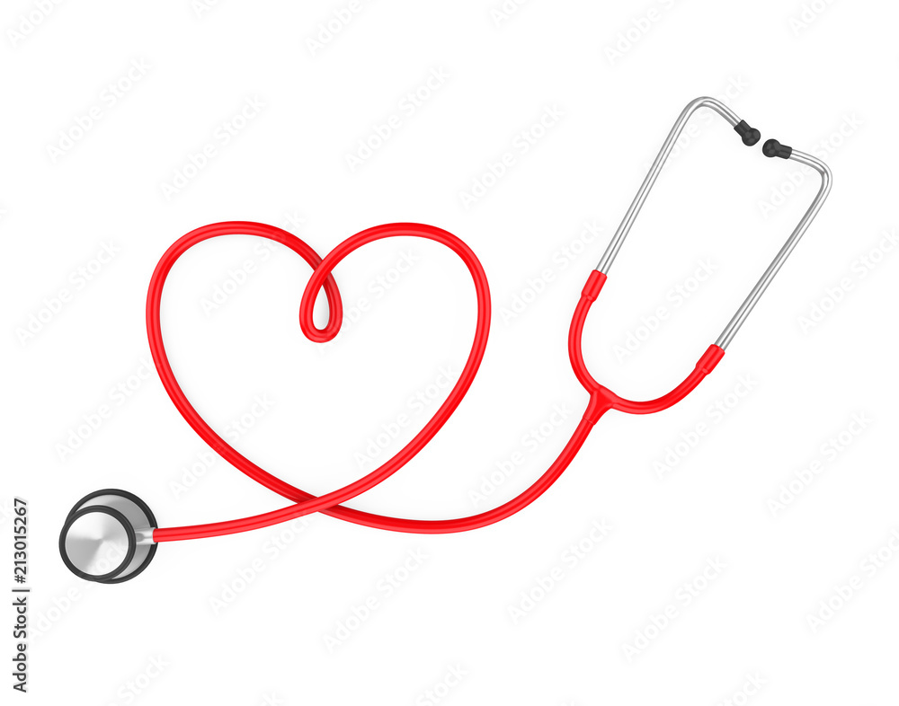 Heart Shaped Stethoscope Isolated Heart Shaped Stethoscope Isolated