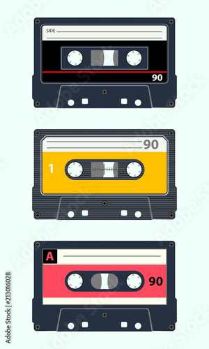 Audiocassette close-up different