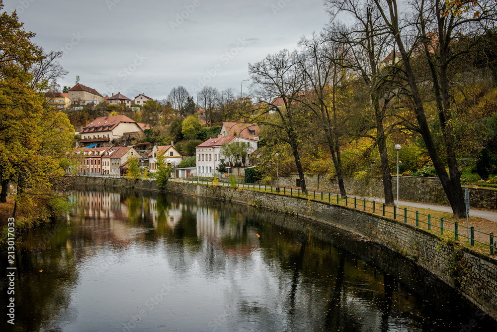 Old city view in fall. Czech krumlov. Traveling through Europe. The city in Czech Republic, sights.
Old city view in fall. Czech krumlov. Traveling through Europe. The city in Czech Republic, sights.