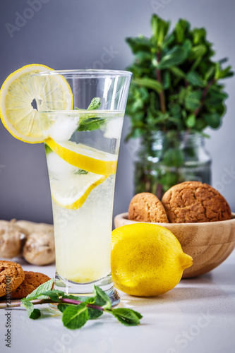 glass of homemade lemonade