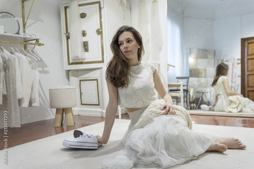 Fashion art portrait of beautiful woman at the window Fashion art portrait of beautiful woman at the window
