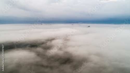 aerial view of beautiful cloudscape at dawn © Bob