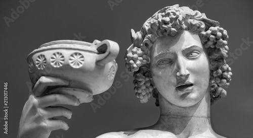 Dionysus Bacchus Wine statue portrait photo