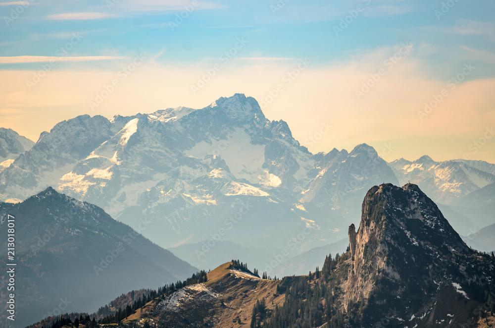 Berg Panorama Alpen Bayern