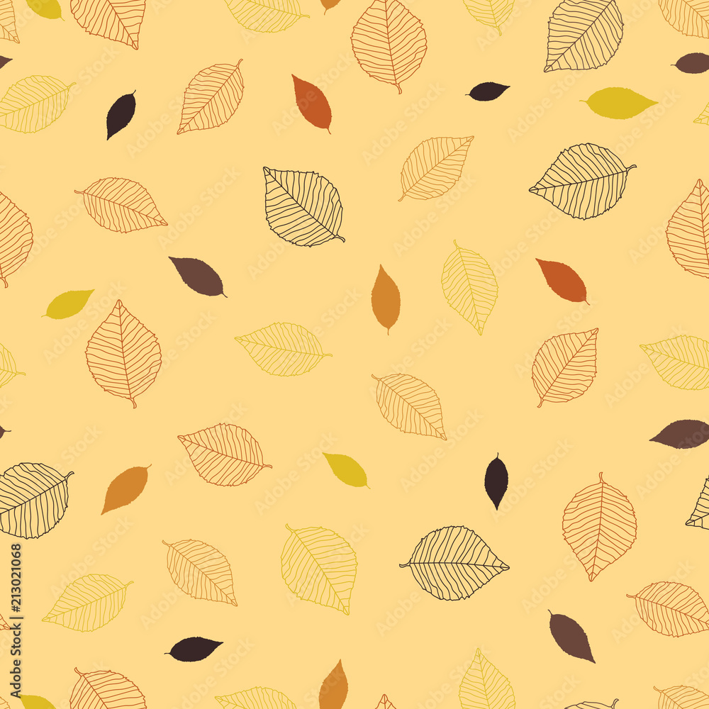Abstract seamless background of autumn leaves Abstract seamless background of autumn leaves