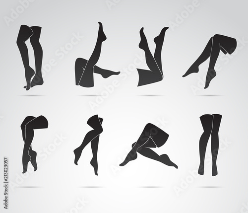 Legs icon set. Vector art.