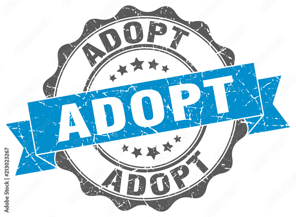 Obraz premium adopt stamp. sign. seal