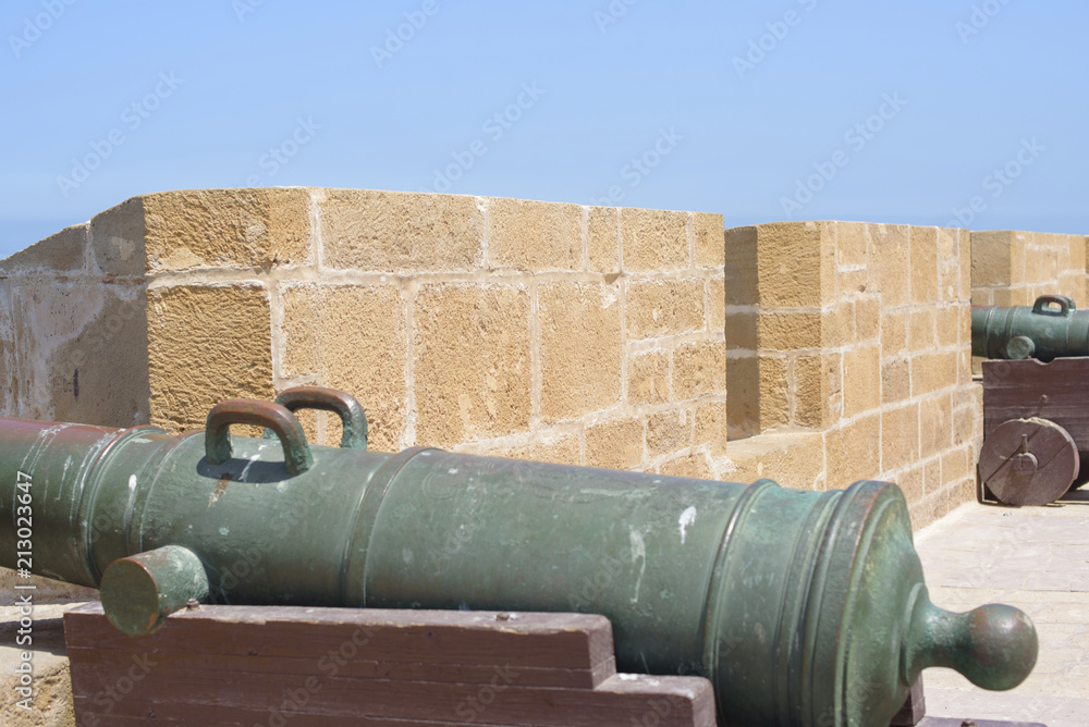 ancient cannon at the fortress in Essaouira ancient cannon at the fortress in Essaouira