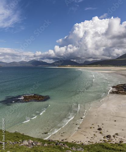 Seilebost bay, Isle of Harris with the North Harris hills in the background. photo