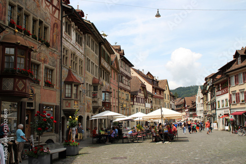 Der Rathausplatz in Stein am Rhein