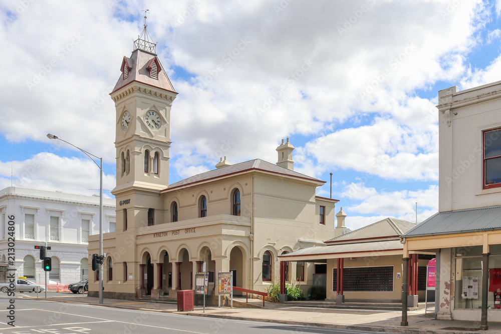 KYNETON, AUSTRALIA - February 11, 2018: the Kyneton post office opened in 1843 as Mount Macedon and was renamed Kyneton on January 1, 1854
