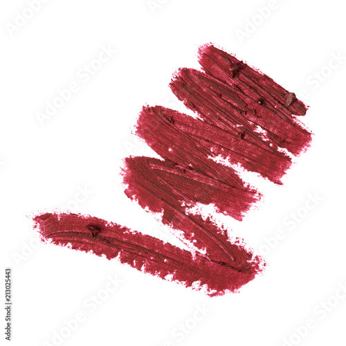 Lip pencil stroke isolated on white background