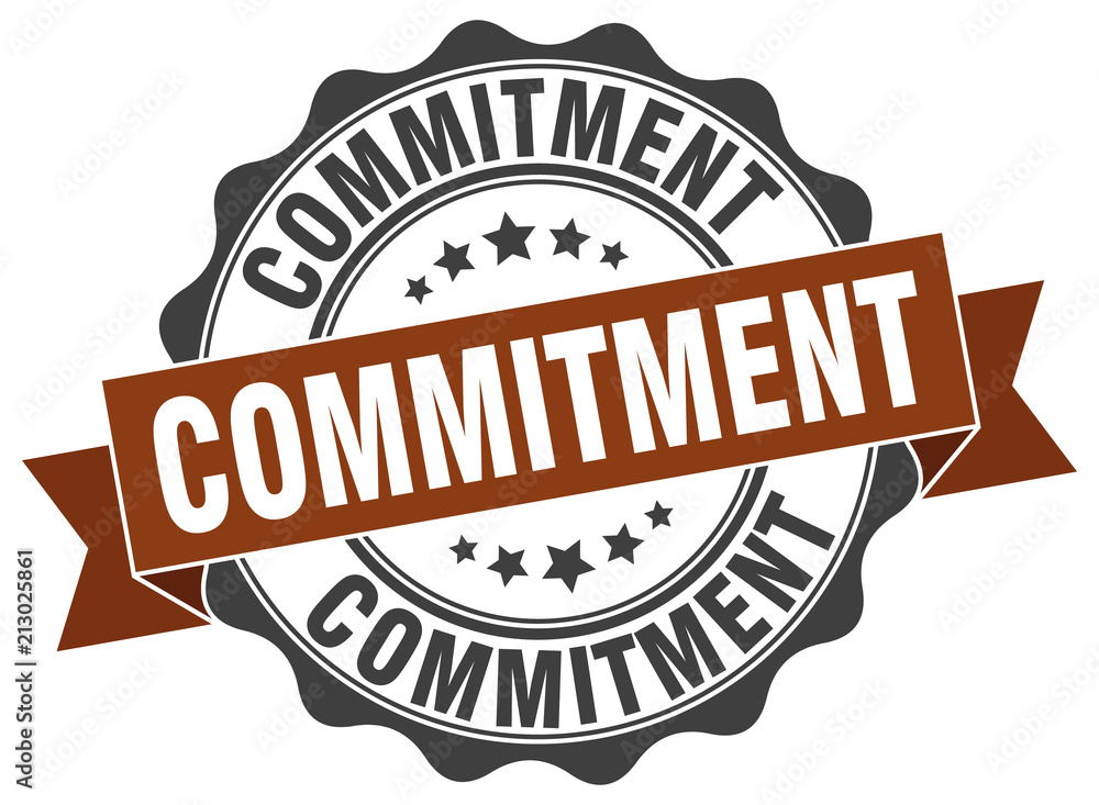 Obraz premium commitment stamp. sign. seal