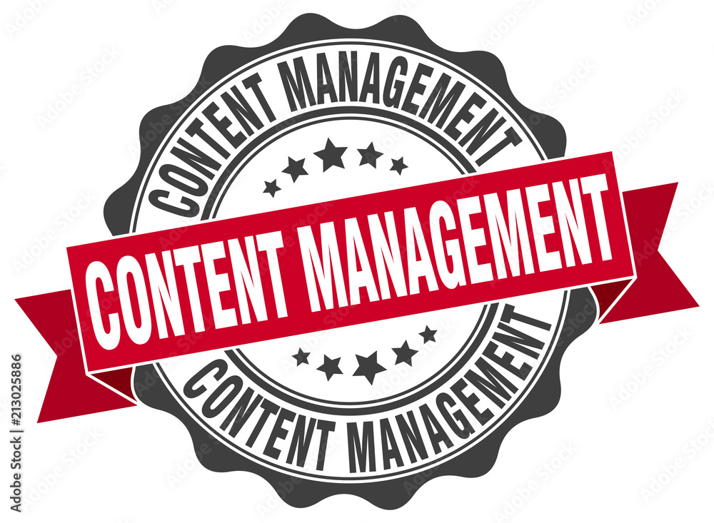 Fototapeta premium content management stamp. sign. seal