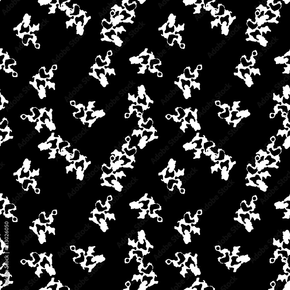 Military camouflage seamless pattern black and white colors Military camouflage seamless pattern black and white colors