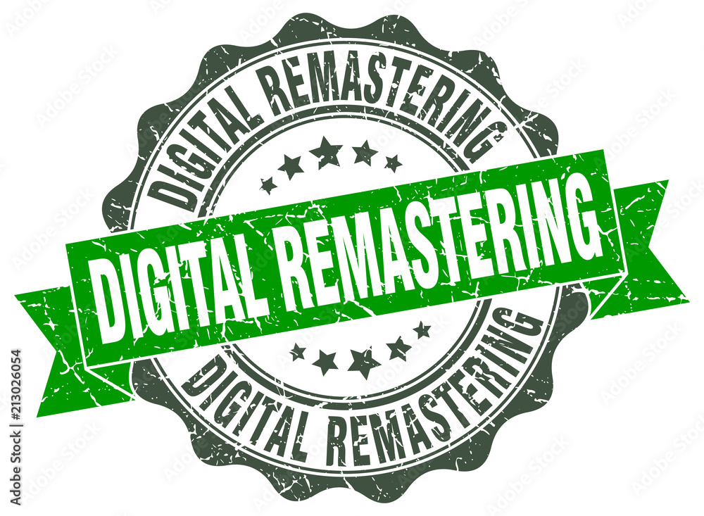digital remastering stamp. sign. seal digital remastering stamp. sign. seal