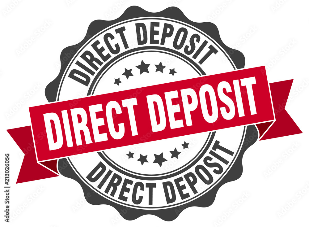 Fototapeta premium direct deposit stamp. sign. seal